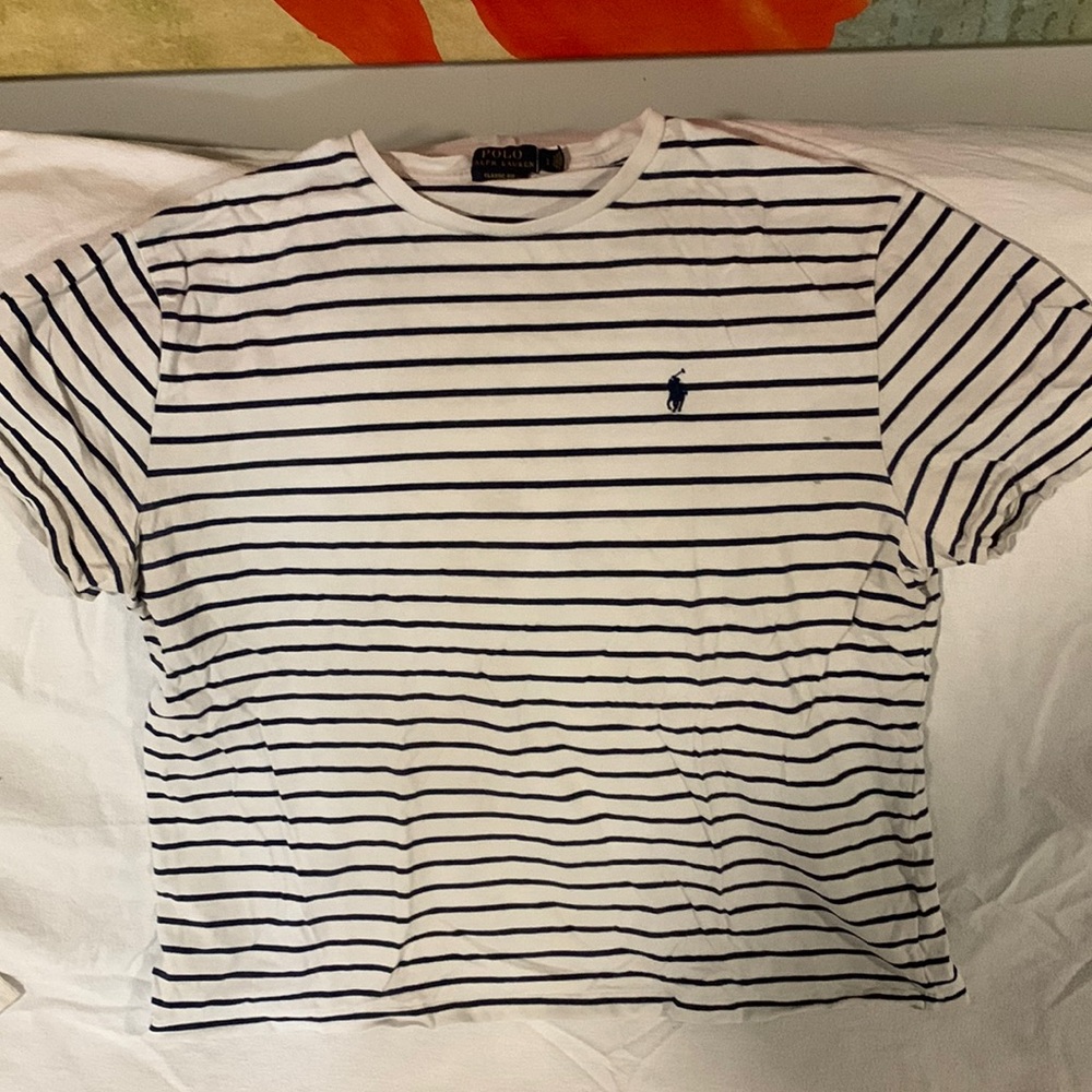 Striped polo shirt